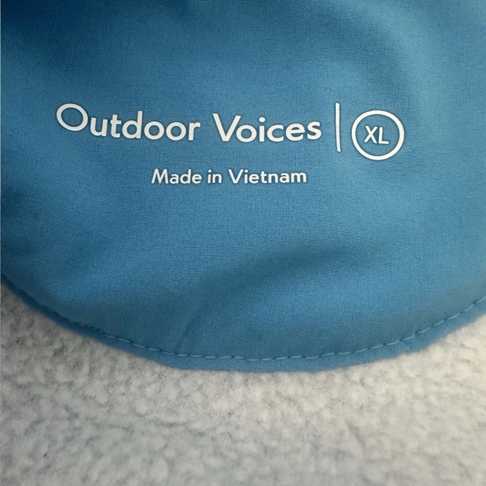 Outdoor Voices Women's Light Blue Fleece Jacket mid weight Sz XL winter warm - Picture 7 of 9